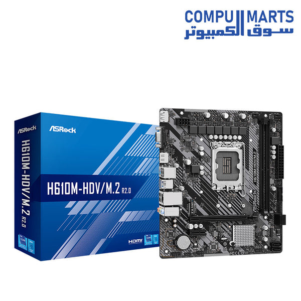 asrock h610m hdv m 2 micro atx lga1700 motherboard