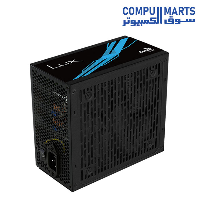 LUX-650W-POWER SUPPLY-AEROCOOL-230V-APFC-UK-Box