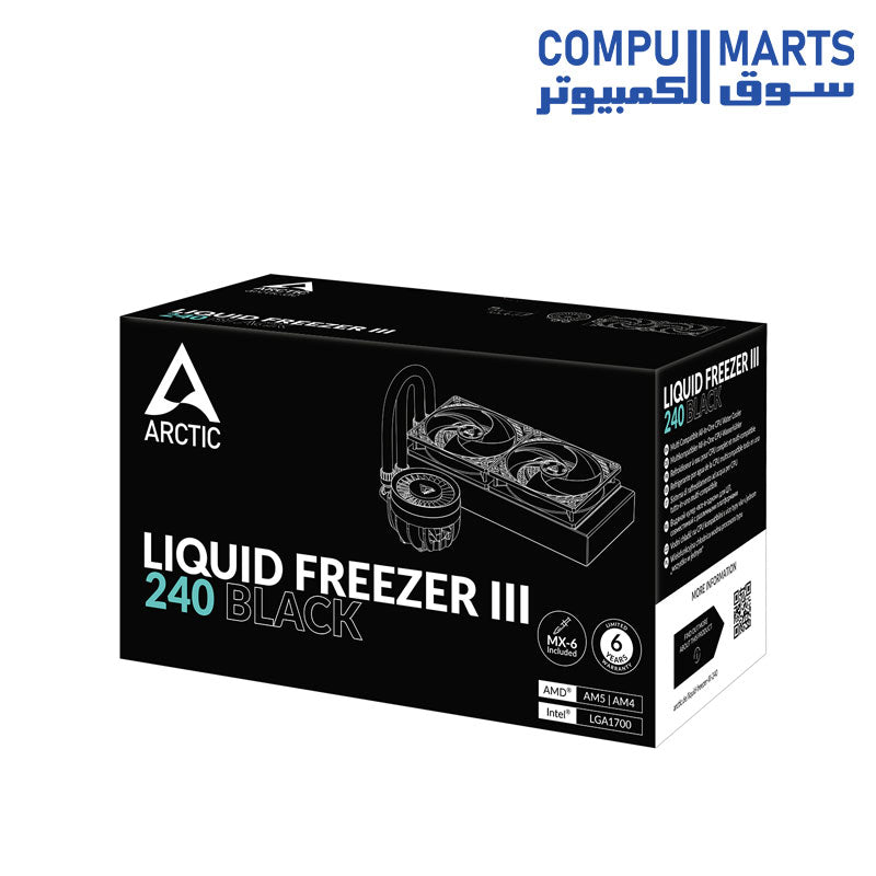 Freezer-III-240-Liquid-Cooler-Arctic-CPU-AIO-Water-Cooler