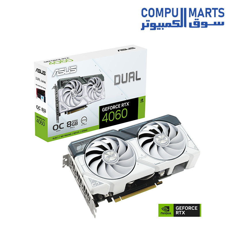 RTX 4060-Graphic Card-ASUS-Dual-White-OC-8GB-GDDR6