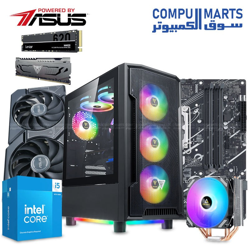 TOXIC 1 Intel Core I5 14400F - ASUS Dual RTX 4060 8GB OC POWERD BY ASUS