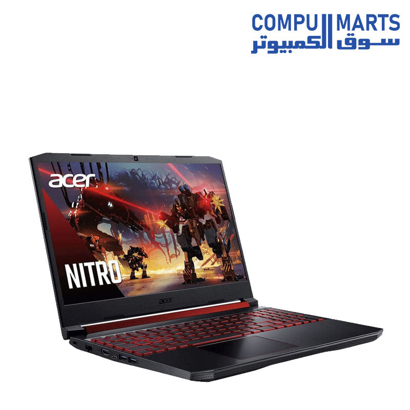 لاب توب للألعاب Acer Nitro 5 بمعالج Intel Core i7-11800H من الجيل الحادي عشر ثماني النواة حتى 4.60 جيجاهرتز - 16 جيجابايت DDR4 - 1 تيرابايت SSD - 4 جيجابايت Nvidia RTX 3050 - 15.6 بوصة FHD 144Hz IPS - أسود