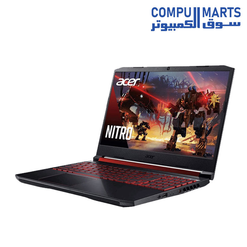 لاب توب للألعاب Acer Nitro 5 بمعالج Intel Core i7-11800H من الجيل الحادي عشر ثماني النواة حتى 4.60 جيجاهرتز - 16 جيجابايت DDR4 - 1 تيرابايت SSD - 4 جيجابايت Nvidia RTX 3050 - 15.6 بوصة FHD 144Hz IPS - أسود