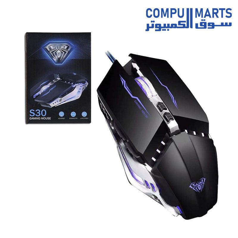 S30-Mouse-Aula-USB-Gaming-Black-Silver