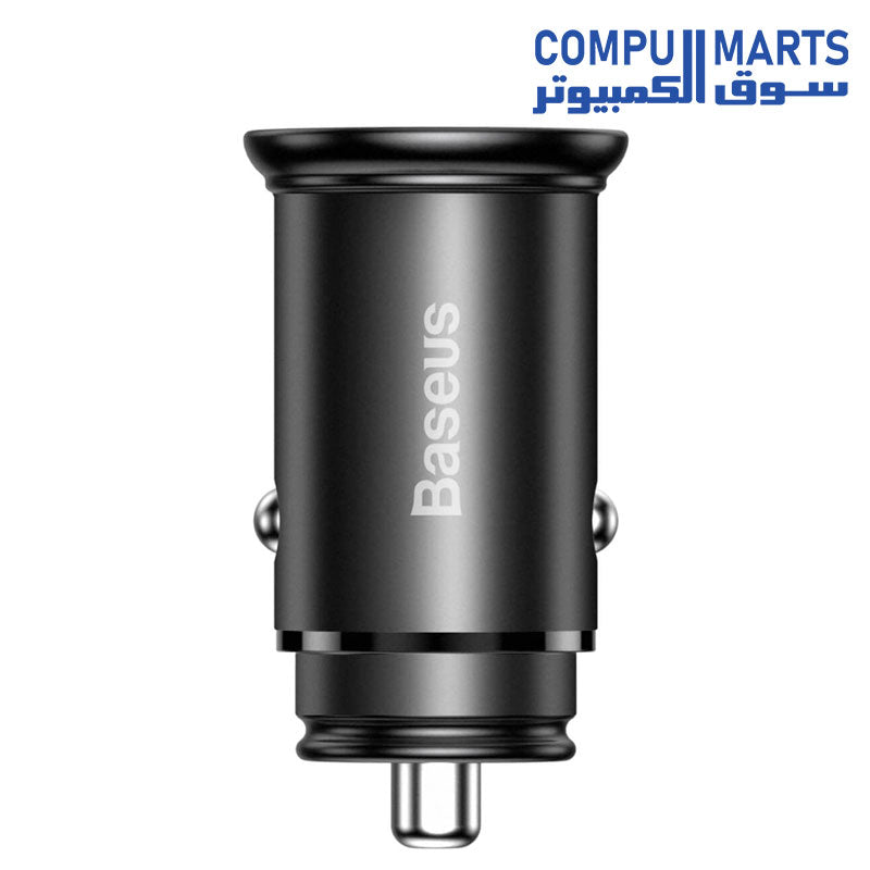 Circular-Metal-PPS-Car Charger-Baseus-Quick Charger-30W