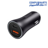 Golden-Contactor-Max-Dual-Car Charger-Baseus-U+C 60W