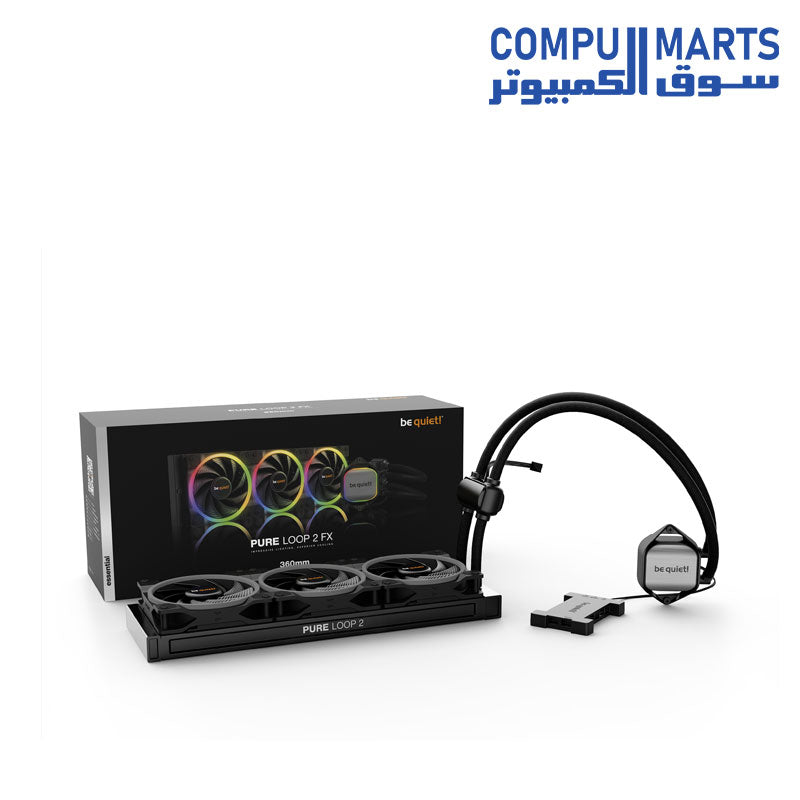 Pure-Loop-2-FX-Liquid-Cooler-Be-Quiet-360mm-3x-Light-Wings-120mm-PWM-high-speed-ARGB-fans