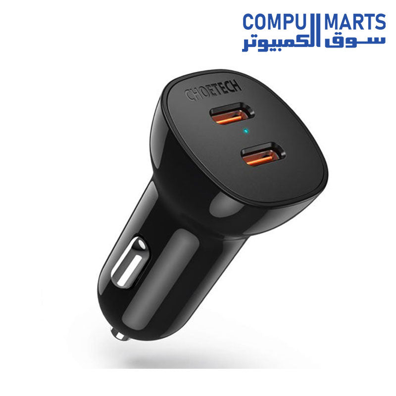 TC0008-Car Charger-Choetech-USB-C-36W