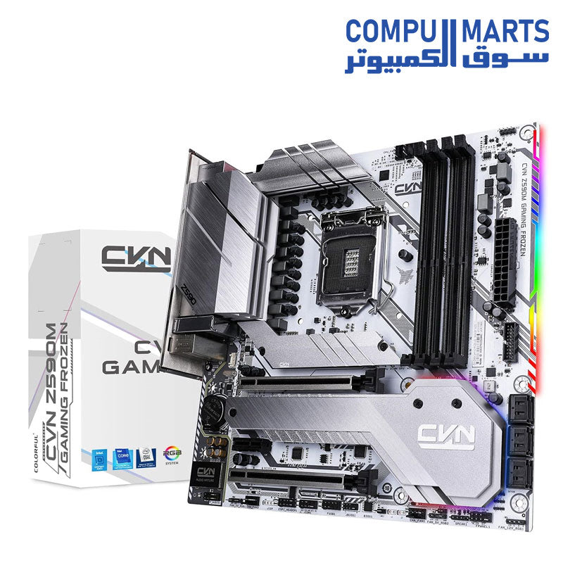  CVN-Z590M-Gaming-Frozen-V20-Motherboard-Colorful-LGA1200-Micro-ATX