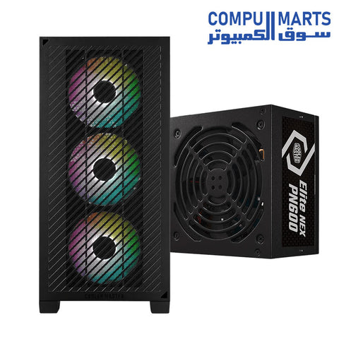 Cooler Master Elite 301 Lite Case + Elite NEX PN600 230V power Supply