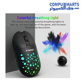 FOREV FV-T398 Dual Mode Bluetooth And 2.4G+Type C Wireless Mouse 1200Dpi RGB Silent Colorful Lights