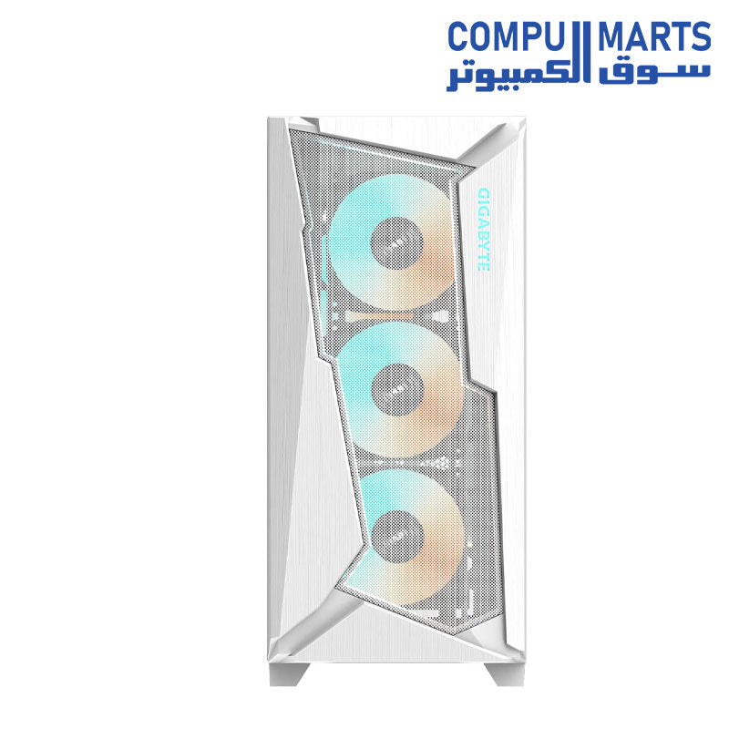 GIGABYTE C301 Glass - Mid Tower PC Gaming Case, Tempered Glass, USB Type-C, 4X ARBG Fans Included (GB-C301GW)