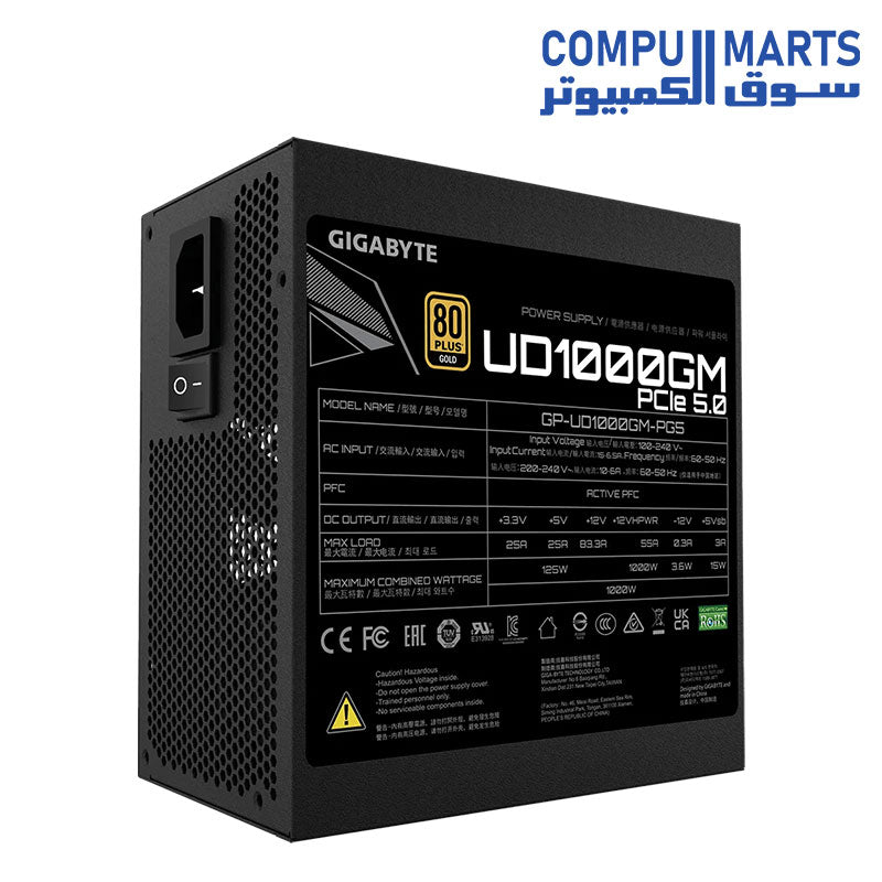 GP-UD1000GM-Power Supply-GIGABYTE-1000W-80-Plus-Gold-Certified-Fully Modular