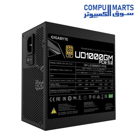 GP-UD1000GM-Power Supply-GIGABYTE-1000W-80-Plus-Gold-Certified-Fully Modular