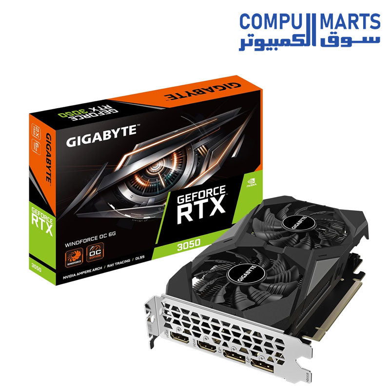 بطاقة الرسوميات GIGABYTE GeForce RTX 3050 WINDFORCE OC 6G