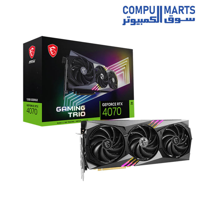 RTX 4070-Graphics Card-MSI-GAMING-TRIO-12GB-GDDR6X