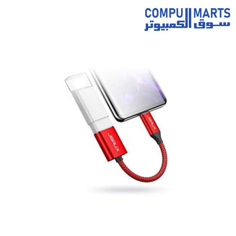 CD0019-cable-JSAUX-Usb C-To-Usb A-Red