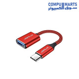 CD0019-cable-JSAUX-Usb C-To-Usb A-Red