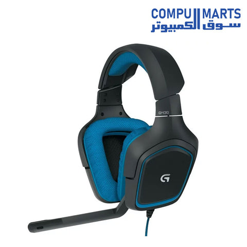 سماعة رأس للألعاب Logitech G430 7.1 مع ميكروفون