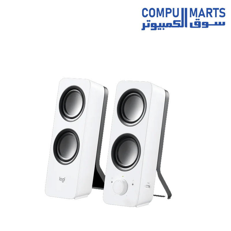 Logitech Z200 PC Speakers, Stereo Sound, 10 Watts Peak Power, 2 x 3.5mm  Inputs, Headphone Jack, Adjustable Bass, Volume Controls