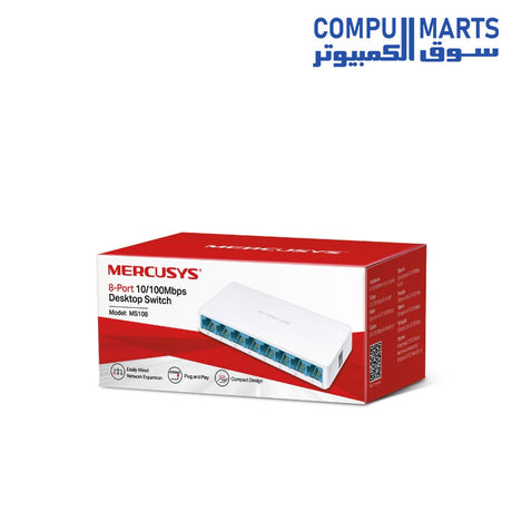 MS108-SWITCHES-MERCUSYS-8-PORT-10-100-DESKTOP