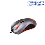 MIXIE M10 USB Gaming Mouse, Optical, 8D, RGB, Gray