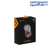 MIXIE M10 USB Gaming Mouse, Optical, 8D, RGB, Gray