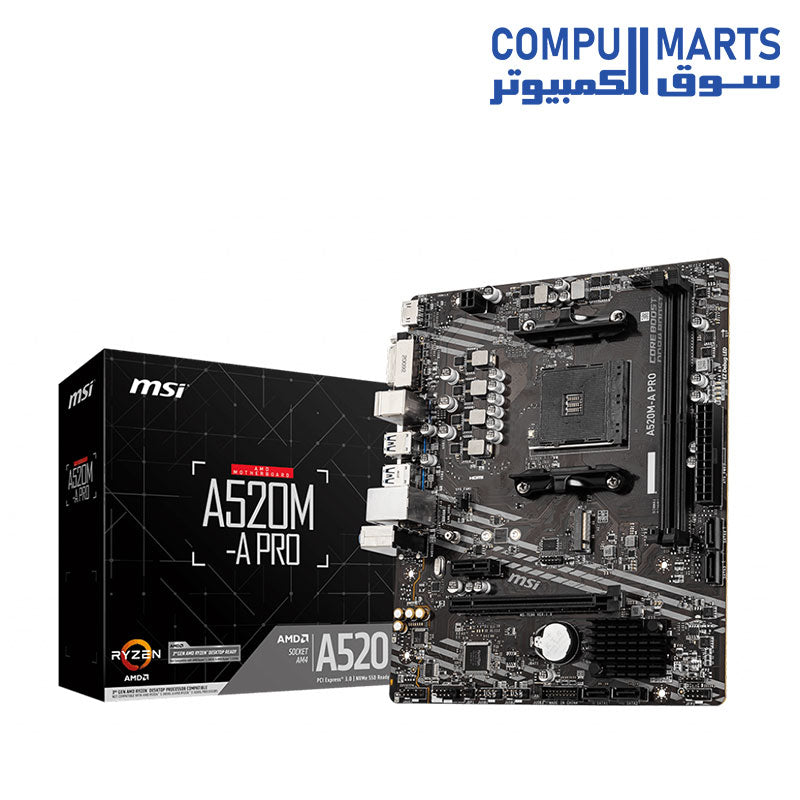 A520M-A-PRO-Motherboard-MSI-DDR4-AM4