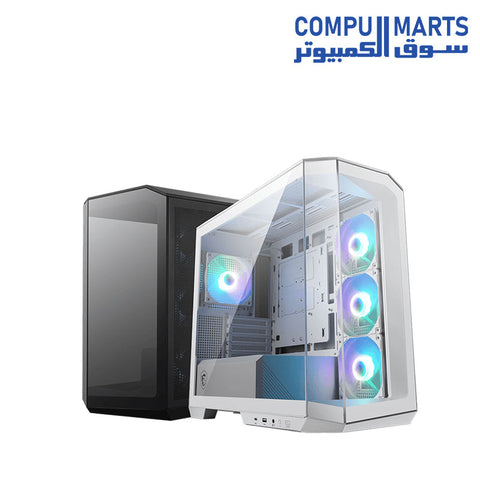 MAG-PANO-M100R-PZ-COMPUTER-CASE-MSI-Premium Mid-Tower-Gaming-PC-Case-ARGB-120mFans