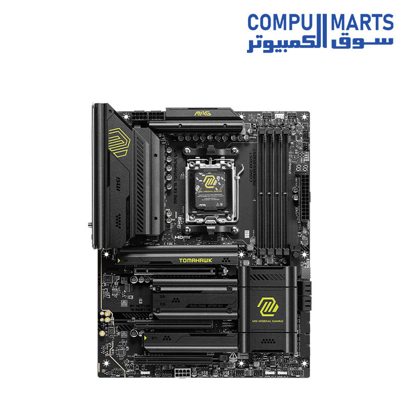 MAG-X870-TOMAHAWK-Motherboard-MSI-ATX-AMD-Ryzen-9000-8000-7000-Processors-AM5-DDR5-5G-LAN