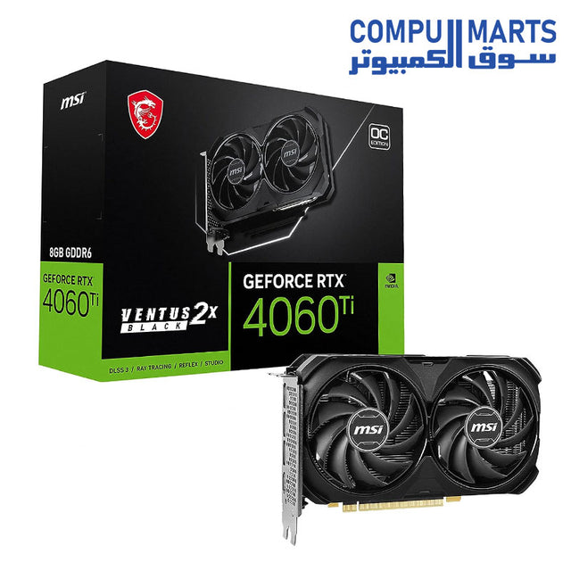 RTX 4060 TI-GRAPHIC CARDS-MSI-Ventus-2X-OC-8GB-GDDR6