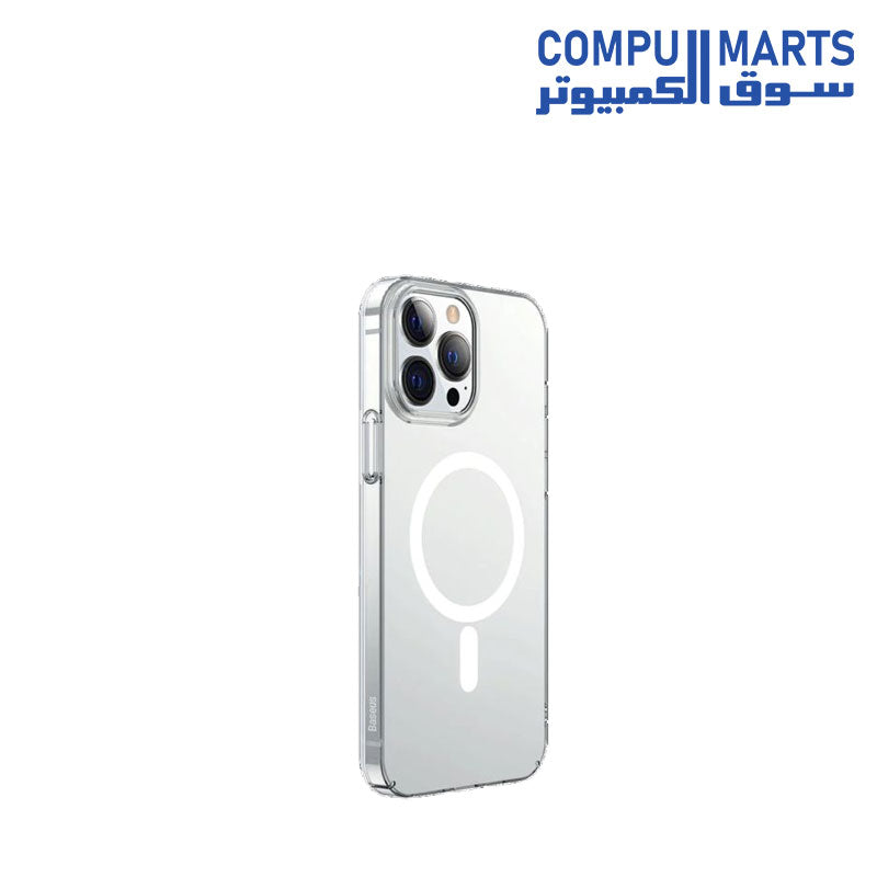 OS-Baseus Lucent Series Magnetic Phone Case for iPhone 15 / 15 Pro / 15 Pro Max, Clear