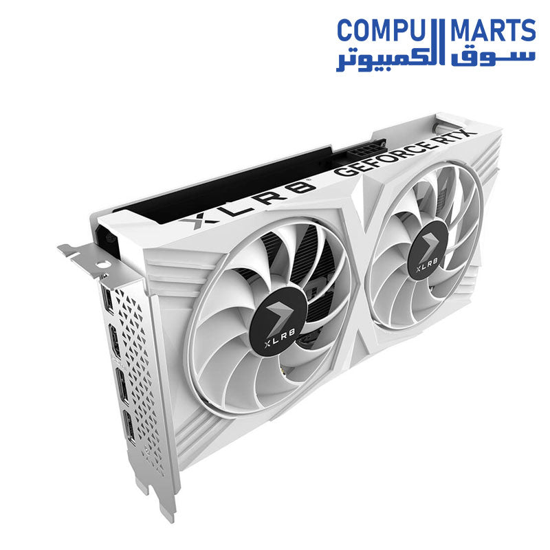 RTX 4060-GRAPHIC CARDS-PNY-8GB-OC-XLR8-VERTO-DF-White