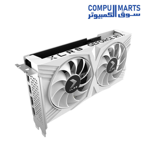 RTX 4060-GRAPHIC CARDS-PNY-8GB-OC-XLR8-VERTO-DF-White