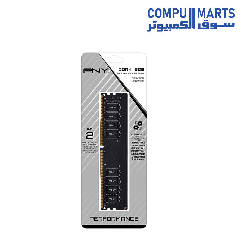 Perfromance-RAM-PNY-8GB*1-3200-C22-Card-Paper-AND-Blister