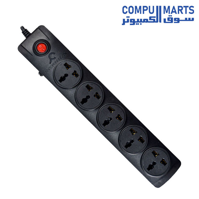 SMPU-5P-Power Strip-SYSTEMMAX-5 Port-2M-10A