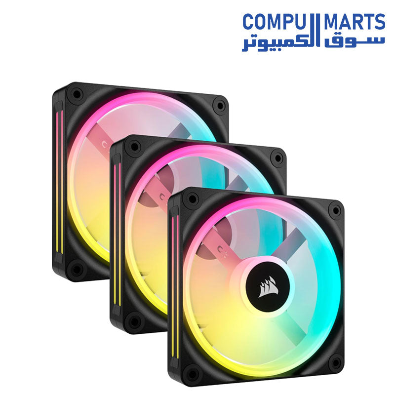 CORSAIR  iCUE LINK QX120 RGB 120mm PWM PC Fans Starter Kit with iCUE LINK System Hub