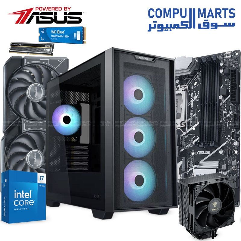 CORE-I7-14700K-PROCESSOR-INTEL-PRIME-Z790M-PLUS-Motherboard-ASUS-intel-SN580-SSD-WD-BLUE-250GB-500GB-1TB-A21-Plus-COMPUTER-CASE-Asus-750B-Computer-Power-Supplies-ASUS-TUF-750W-Dual-Ball-Fan-Bearing-BOREAS-E2-410-AIR COOLER-GAMDIAS-RTX-4060-Ti-Graphics-Card-asus-8GB-OC