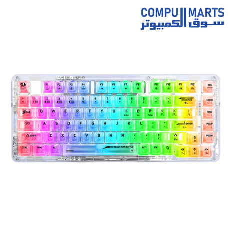 REDRAGON-KEYBOARD-K649-78%-RGB-MECHANICAL-GAMING-TRANSPARENT