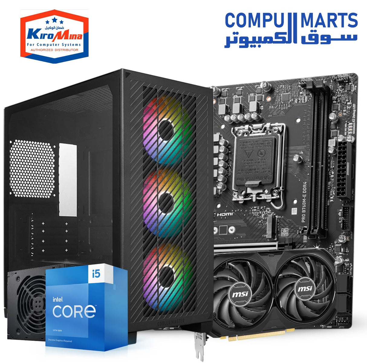 i5-14400F-processor-Intel-20M-4.70-GHz-B760M-E-Motherboard-MSI-LGA 1700-DDR5-Cooler-Master-Elite-301-Lite-Case-_-Elite-NEX-PN700-230V-power-Supply-RTX 4060 TI-GRAPHIC CARDS-MSI-Ventus-2X-OC-8GB-GDDR6