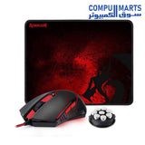 M601-BA-Mouse-and-Mouse Pad-Redragon-Wired-Gaming-3200 DPI