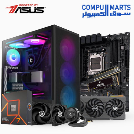 Ryzen-7-9700X-Processor-AMD-8-Core-B650M-E-Wifi-Motherboard-ASUS-TUF-GAMING-DDR5-TEAM-Elite-plus-ram-team-group-ddr5-MP600-GS-SSD-CORSAIR-GS-NVME-M.2-PCLE-H5-Flow-Case-NZXT-RGB-ATX-Mid-Tower-Gaming-MAG A850GL-Computer Power Supplies-MSI-850W-80 Plus Gold-Freezer-III-280-Liquid-Cooler-ARCTIC-AIO-Water-Cooler-RTX 4070 SUPER-GRAPHIC CARD-ASUS-TUF-12GB-GDDR6X-Gaming 