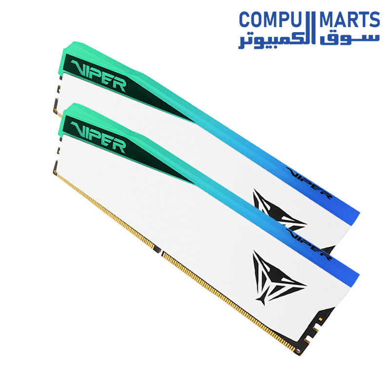 ذاكرة Viper Elite 5 RGB DDR5 جيجابايت (16 جيجابايت × 2) التردد 6000 ميجاهرتز (MHz) أبيض  RGB