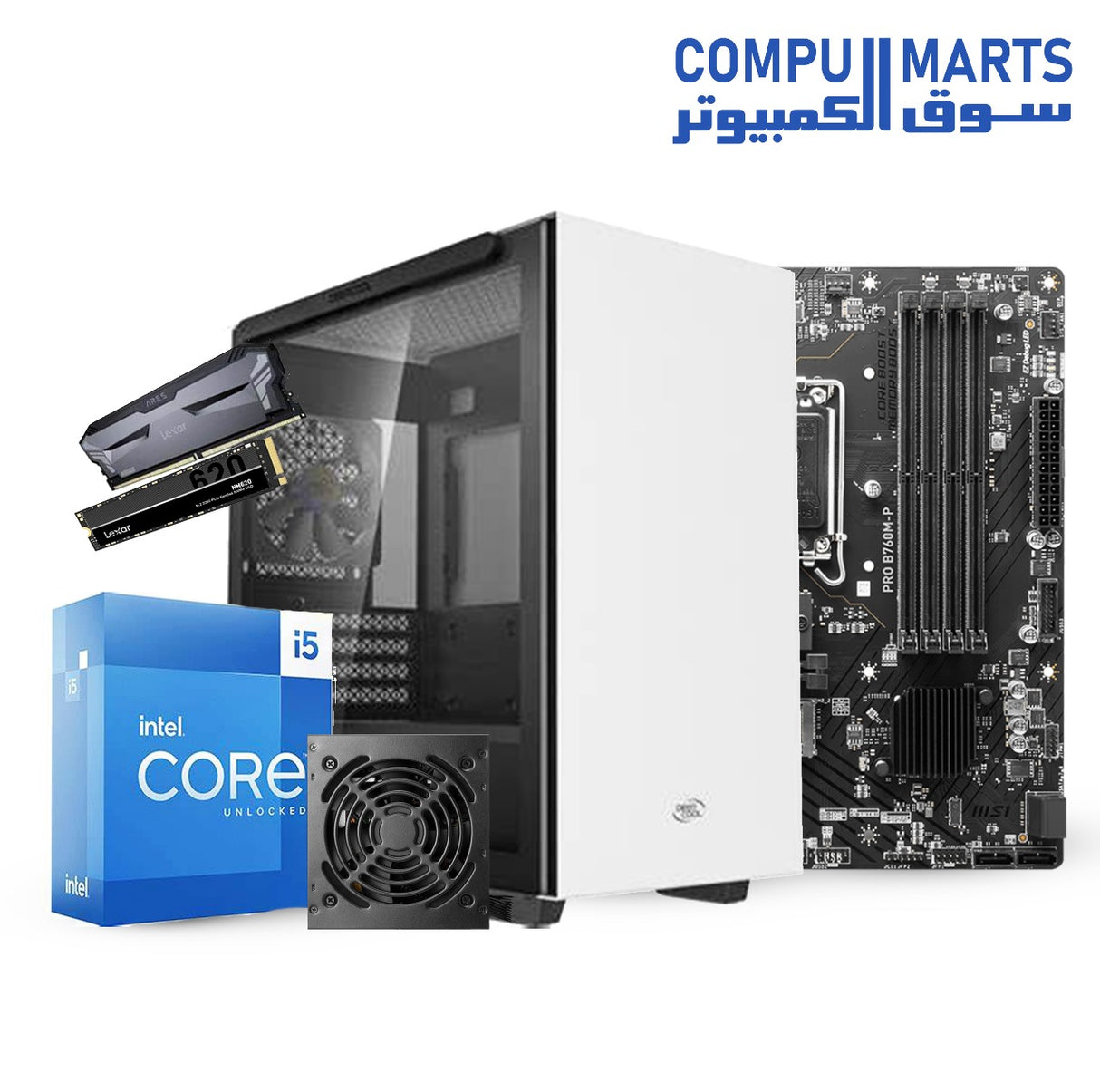 ECO BUNDLE l Intel Core i5-14400 l Intel Core i7-14700 l MSI PRO B760M-P l LEXAR NVME LNM620 l DeepCool MACUBE110 l  GAMDIAS AURA GP750