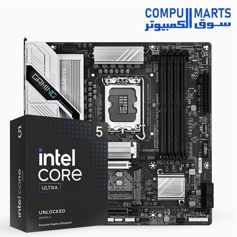 Intel Core Ultra 5 Desktop Processor 245KF & GIGABYTE Z890M Gaming X Micro ATX LGA 1851 Motherbaord BUNDLE