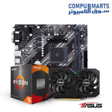 حزمة AMD RYZEN 5 5600X و ASUS DUAL RTX 3050 8GB 