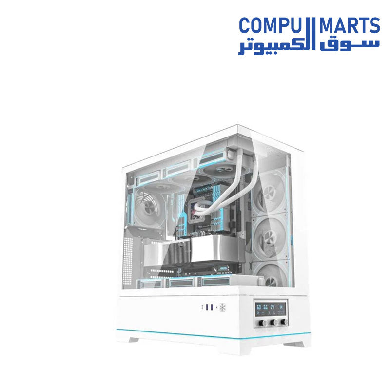 هيكل ATX من الزجاج المقوى من darkFlash DY451، هيكل SPCC مقاس 0.8 مم