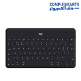 Logitech KEYS-TO-GO Ultra-light, ultra-portable Bluetooth Keyboard for iPhone, iPad, Apple TV and Mac