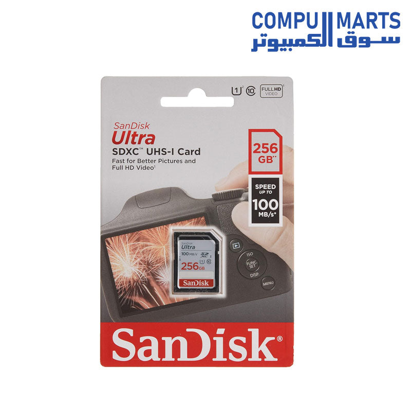 Ultra SDXC-Memory Card-SanDisk-256GB-100MB/s