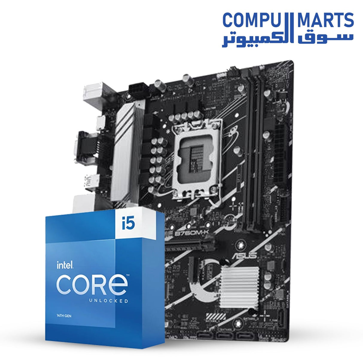 مجموعة CORE I5-14600K و ASUS PRIME B760M-K DDR5